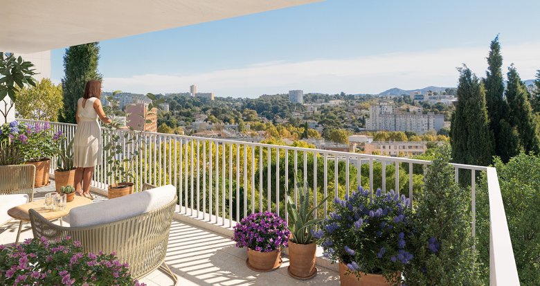 Achat / Vente appartement neuf Marseille 13ème secteur résidentiel à 2 min à pied du métro 1 (13013) - Réf. 13541